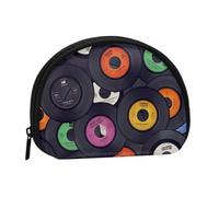 Vinyl Records Music Album, Women's Storage Bag Shell Makeup Bag Small Coin Purse Shell Change Pouch