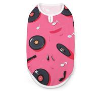 Vinyl Records Musical Notes 80s Dog And Cat Clothes Pet Summer Sleeveless T Shirt Basic Vest L
