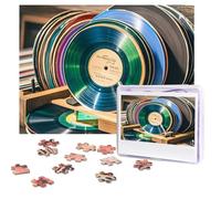 Vinyl Records Puzzles 500 Pieces Personalized Jigsaw Puzzles with storage bag Photos Puzzle for Adults Challenging Picture Puzzle for Men Women Home Decor (52x38 CM)