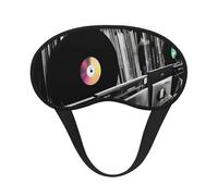 Vinyl Records Sleep Mask for Side Sleeper, Blackout Eye Mask for Women Men, Zero Pressure Sleeping Masks Soft Breathable Eye Cover Comfortable Blindfold Eyeshade for Night Sleep