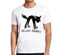 Vinyl Records T Shirt Seattle Record Store Music Cat Hellcat Cool Tee 38 Black