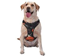 Vinyl Records Vintage Orange Black No Pull Dog Harness Adjustable Reflective Oxford Easy Control Medium Large Dog Harness
