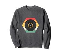 Vinyl Retro. LP Collector and Vinyl Record Collecting Sweatshirt, Adult Unisex, Dark Heather Grey, Small