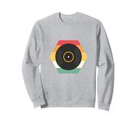 Vinyl Retro. LP Collector and Vinyl Record Collecting Sweatshirt, Adult Unisex, Heather Grey, Medium