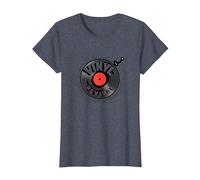 Vinyl Revival Retro Record Music Lover T-Shirt, Women, Heather Blue, 3XL