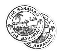 Vinyl Round Stickers (Set of 2) 10cm - BW - Amazing The Bahamas Nassau for Laptops, Tablets, Luggage, Scrap Booking, Fridges #39790