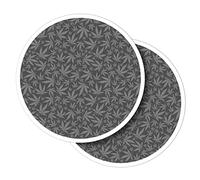 Vinyl Round Stickers (Set of 2) 10cm - BW - Weed Marijuana Plant Pattern for Laptops, Tablets, Luggage, Scrap Booking, Fridges #42142