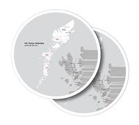 Vinyl Round Stickers (Set of 2) 7.5cm - Outer Hebrides District for Laptops, Tablets, Luggage, Scrap Booking, Fridges #55581