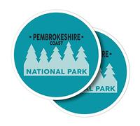 Vinyl Round Stickers (Set of 2) 7.5cm - Pembrokeshire Coast National Park for Laptops, Tablets, Luggage, Scrap Booking, Fridges #60676