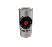 Vinyl Rules Records Collector LP Retro Stainless Steel Insulated Tumbler