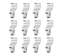 Vinyl Siding Clips, Low Profile No-Hole Design, 1.4 inch Height, 12 Pack, Silver