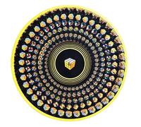 Vinyl Slipmat 12 Inch Zoetrope Turntable Mat, Animated Optical Illusion Platter Pad, Kinetic Motion Effect for Record Players, DJ Accessories & Audiophiles (Yellow)