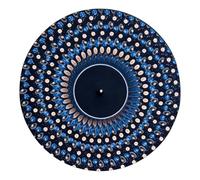 Vinyl Slipmat 12 Inch Zoetrope Turntable Mat, Animated Optical Illusion Platter Pad, Kinetic Motion Effect for Record Players, DJ Accessories & Audiophiles (Blue)