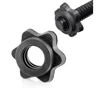 Vinyl Spinlock Collar for Dumbbell Barbell Hex Nut Plastic 25mm-Black (1 single pc)