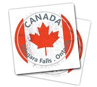 Vinyl Square Stickers (Set of 2) 7.5cm - Niagara Falls Ontario Canada Flag for Laptops, Tablets, Luggage, Scrap Booking, Fridges #59997