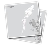 Vinyl Square Stickers (Set of 2) 7.5cm - Outer Hebrides District for Laptops, Tablets, Luggage, Scrap Booking, Fridges #55581