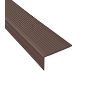 Vinyl Stair Nosing Self-Adhesive Step Edge Protector Anti-Slip Stair Edging Trim for Indoor Outdoor(Brown,100x40mm/3.9x1.6in)