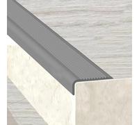 Vinyl Stair Tread Edge Protector - L-Shaped PVC Nosing Pre-Cut Strips for Indoor/Outdoor Steps Non-Slip Stair Edging Stair Safety Solution Easy Install