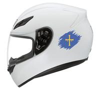 Vinyl Sticker Victory Cross - Blue Spot with Yellow Cross | Sticker for Car and Motorcycle 10 x 12 cm