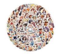 Vinyl Stickers Pack Girl and cat Cute Kawaii Waterproof Decals for Water Bottle Laptop Notebook Journal 50 pcs for Kids Girls