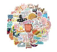 Vinyl Stickers Pack Inspirational Quotes pop Culture English Phrases Waterproof Decals 50 pcs for Laptop Notebook Suitcase