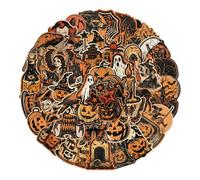 Vinyl Stickers Pack Vintage Halloween Spooky Retro Gothic Waterproof Decals for Laptop Tumbler Suitcase Journal 50 pcs for Teens Adults