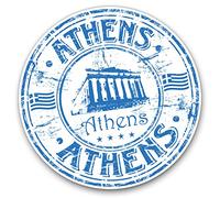 Vinyl Stickers (Set of 2) 10cm - Athens Greece Architecture Travel Decals for Laptops,Tablets,Luggage,Scrap Booking,Fridges, 5761