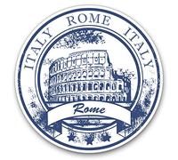 Vinyl Stickers (Set of 2) 10cm - Italy Rome Italian Flag Map Decals for Laptops,Tablets,Luggage,Scrap Booking,Fridges, 5928