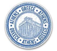 Vinyl Stickers (Set of 2) 15cm - Greece Athens Greek Architecture Laptop Tablet Luggage Scrapbook #5590