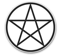 Vinyl Stickers (Set of 2) 15cm - Pentagram Symbol Wicca Celtic Sign Laptop Tablet Luggage Scrapbook #5247