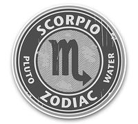 Vinyl Stickers (Set of 2) 7.5cm (bw) - Scorpio Zodiac Birth Star Sign 39869