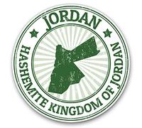 Vinyl Stickers (Set of 2) 7.5cm - Hashemite Kingd Jordan Middle East #9183