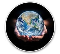 Vinyl Stickers (Set of 2) 7.5cm - Save The Earth Planet Environment #21656