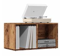 Vinyl Storage Box Recorder Collection Cabinet Cupboard Engineered Wood vidaXL