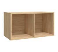 Vinyl Storage Box Recorder Collection Cabinet Cupboard Engineered Wood vidaXL