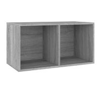 Vinyl Storage Box Recorder Collection Cabinet Cupboard Engineered Wood vidaXL