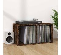 Vinyl Storage Box Recorder Collection Cabinet Cupboard Engineered Wood vidaXL