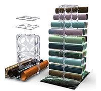 Vinyl Storage Rack Clear Vinyl Roll Storage Organizer Store Up to 40 Rolls for Craft Room, Wall Mount Available, 24 PCS