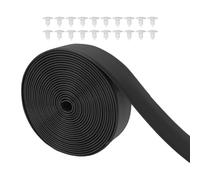 Vinyl Straps for Patio Chairs Repair 2" 10ft Long with 20 Rivets Patio Garden Furniture Replacement Straps for Lawn Garden Chairs Lawn Furniture Deck Chairs, Black