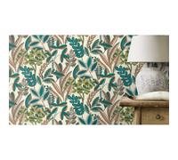 Non Woven Textured Botanical Wallpaper Leaf Rasch Washable Paste The Wall