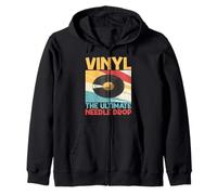 Vinyl The Ultimate Needle Drop Vinyl Records Zip Hoodie