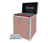Vinyl Tonic 12" LP Vinyl Record Storage Case with Universal Cleaning Cloth (Rose Gold)