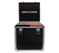 Vinyl Tonic |12" Vinyl LP Storage Case, Fully Lined Interior. Reinforced Steel Corners, Vinyl Sleeves Included (Black)