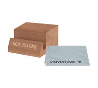 Vinyl Tonic 'NOW PLAYING STAND' + Microfibre Cloth