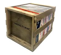 Vinyl Tonic VT31T | Stackable Vinyl LP Storage Crate (Teak)