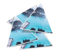 Vinyl Triangle Stickers (Set of 4) 10cm - Blue Lagoon Geothermal Spa Iceland for Laptops, Tablets, Luggage, Scrap Booking, Fridges #50318