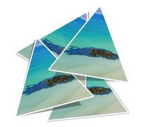 Vinyl Triangle Stickers (Set of 4) 10cm - Isle of Harris Outer Hebrides Scotland for Laptops, Tablets, Luggage, Scrap Booking, Fridges #51237