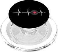Vinyl Turntable Heartbeat ECG Pulse Record PopSockets PopGrip for MagSafe