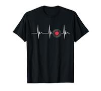 Vinyl Turntable Heartbeat ECG Pulse Record T-Shirt