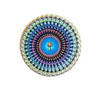 Vinyl Turntable Slipmat - Felt DJ Mat with Optical Illusion Design for Professional Mixing and Listening, Anti Slip Record Player Mat for Studio Club and Stage Performance, Light